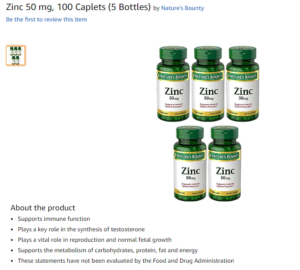 supplements zinc