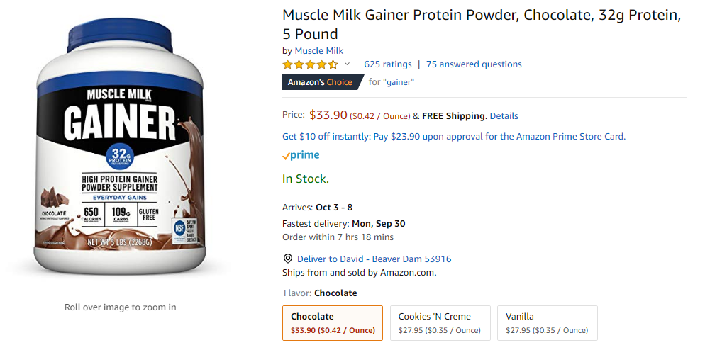 best mass gainer supplement - muscle milk gainer