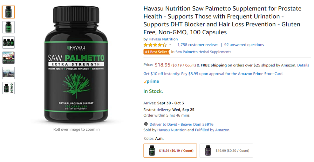 best prostate supplement - saw palmetto