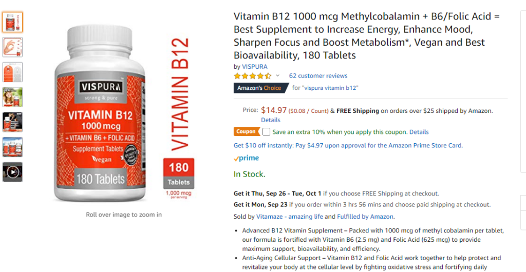best vitamin b12 supplement - vispura 