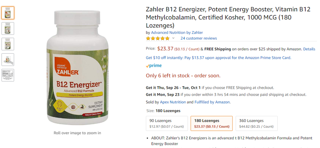 best vitamin b12 supplement - zahler 