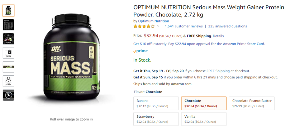 best weight gain supplements for skinny guys - optimum nutrition serious mass weight gainer