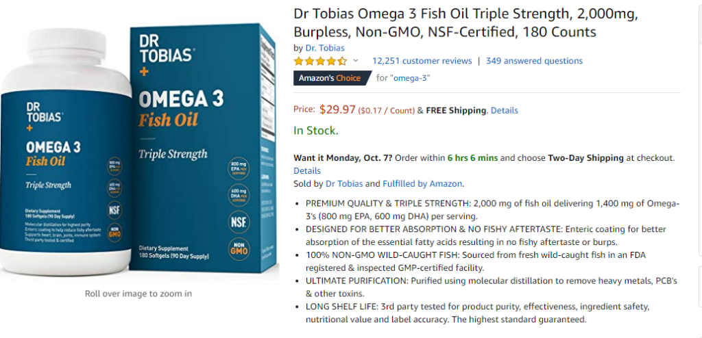 best food supplements- omega-3