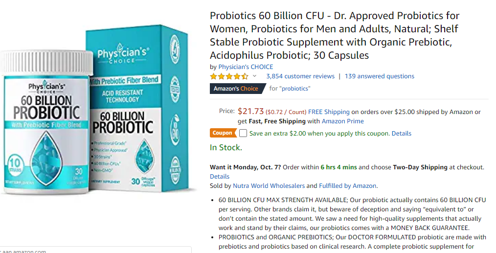 best food supplements- probiotics