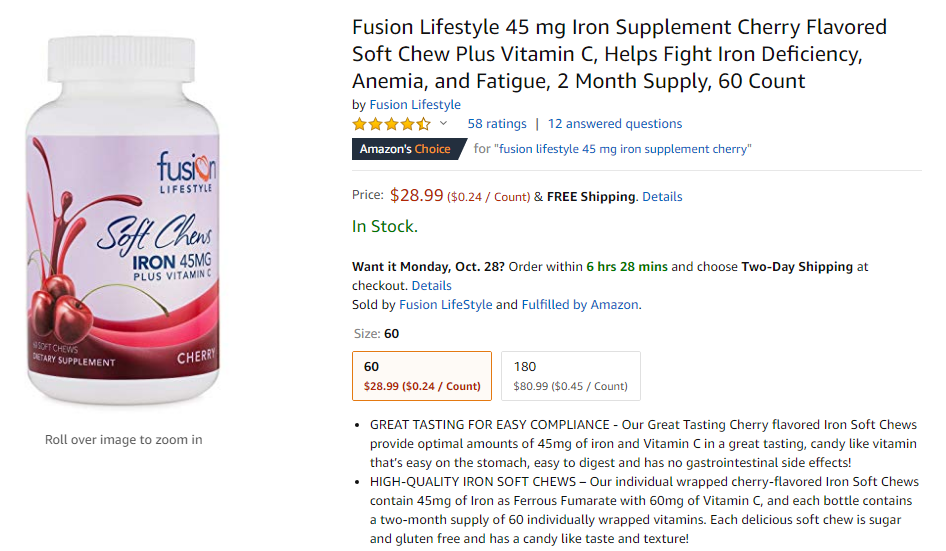 best iron supplement for anemia - fusion lifestyle 