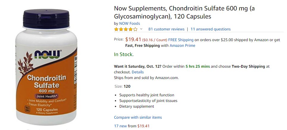 best supplements for arthritis - chondroitin 