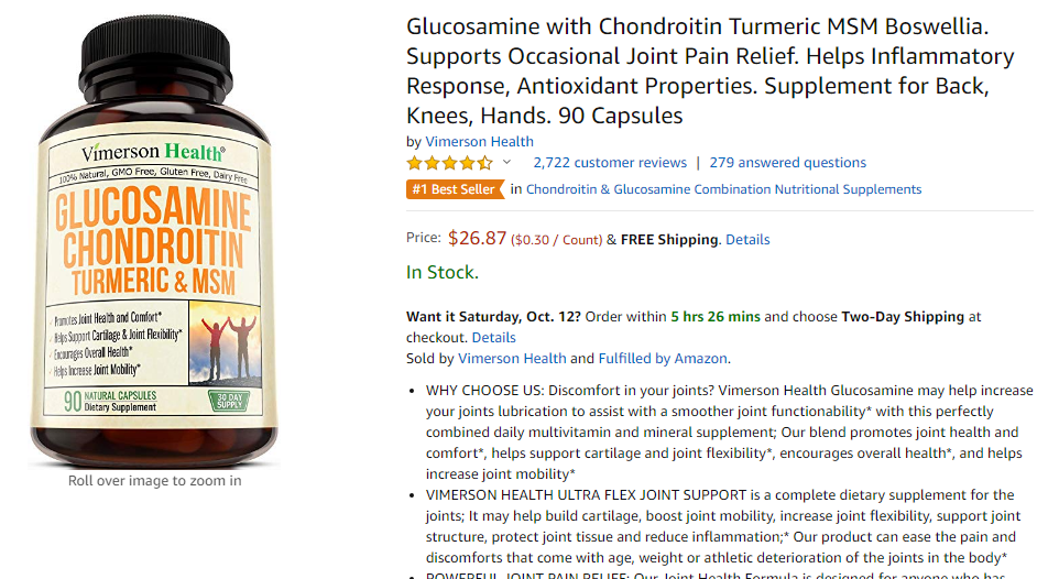 best supplements for arthritis - glucosamine
