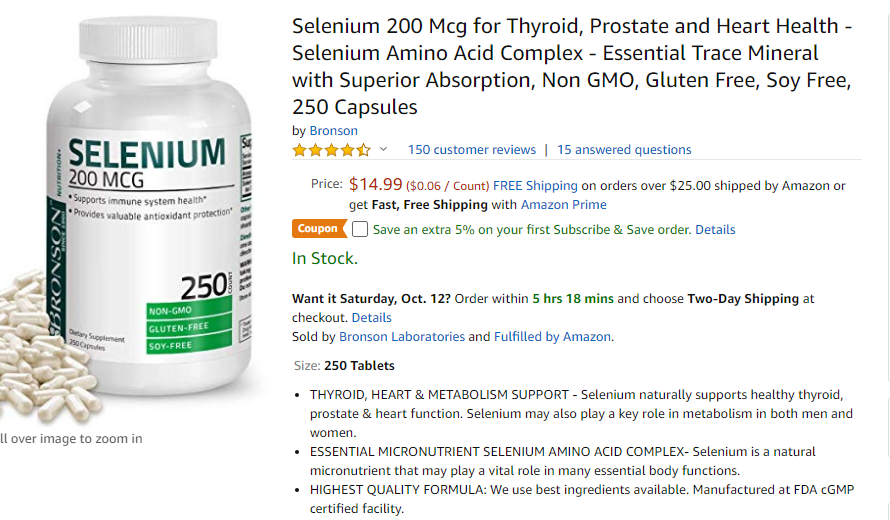 best supplements for arthritis - selenium 