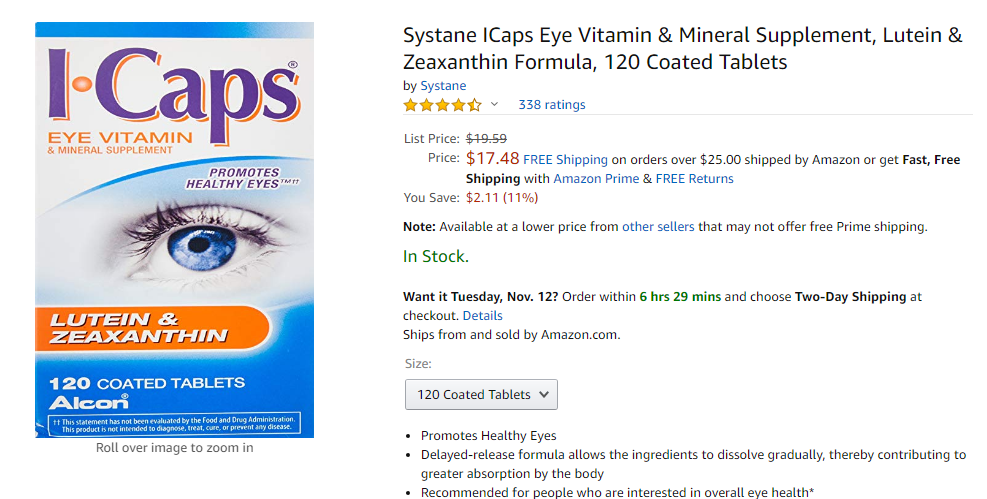 best eye supplements- systane icaps 