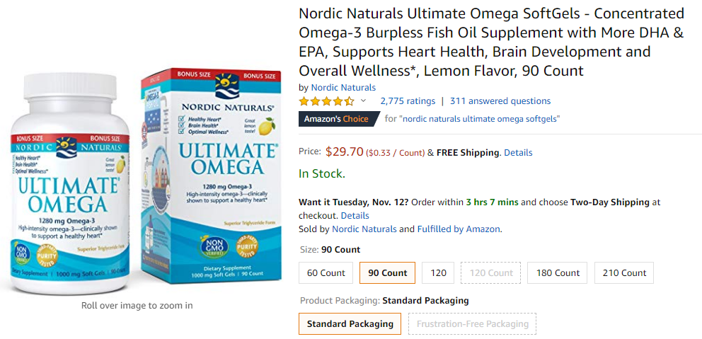 best heart supplements - nordic naturals ultimate omega 