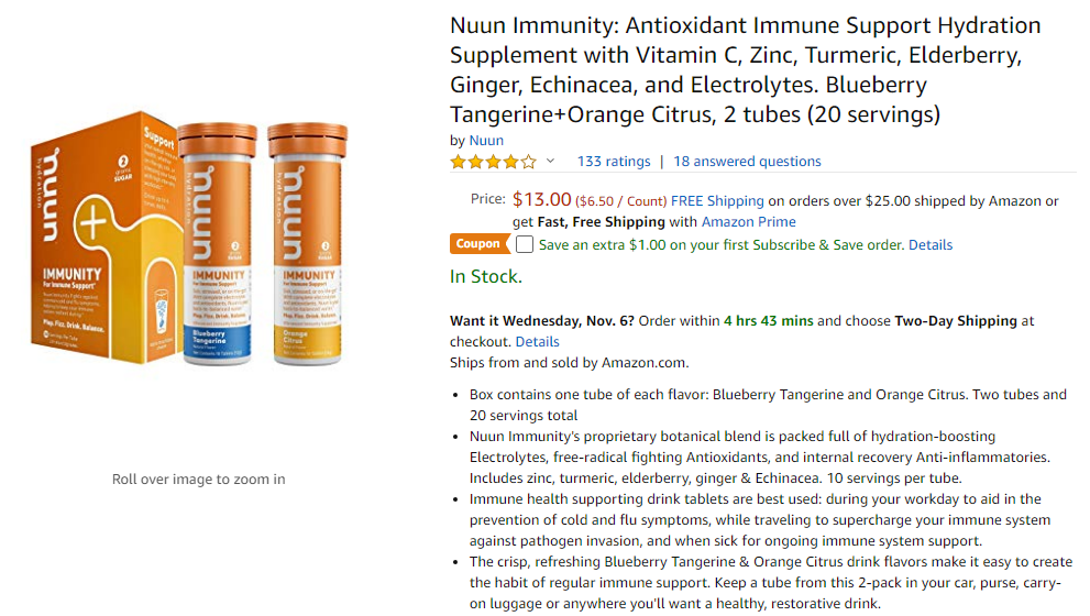 best immune booster supplements - nuun immunity 