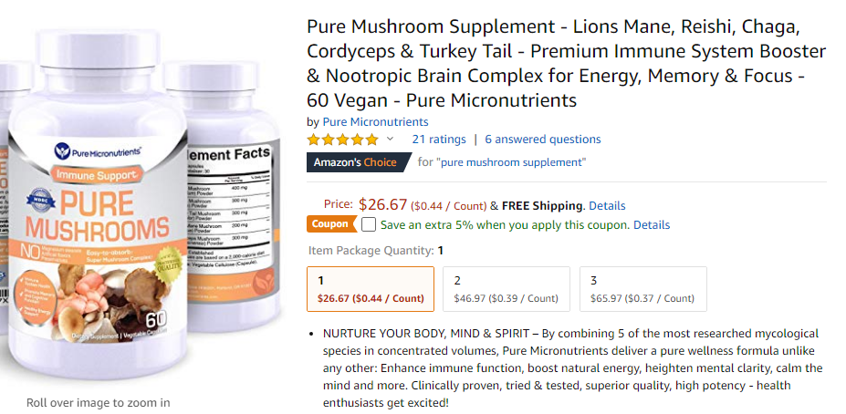 best immune booster supplements - pure mushroom supplement 