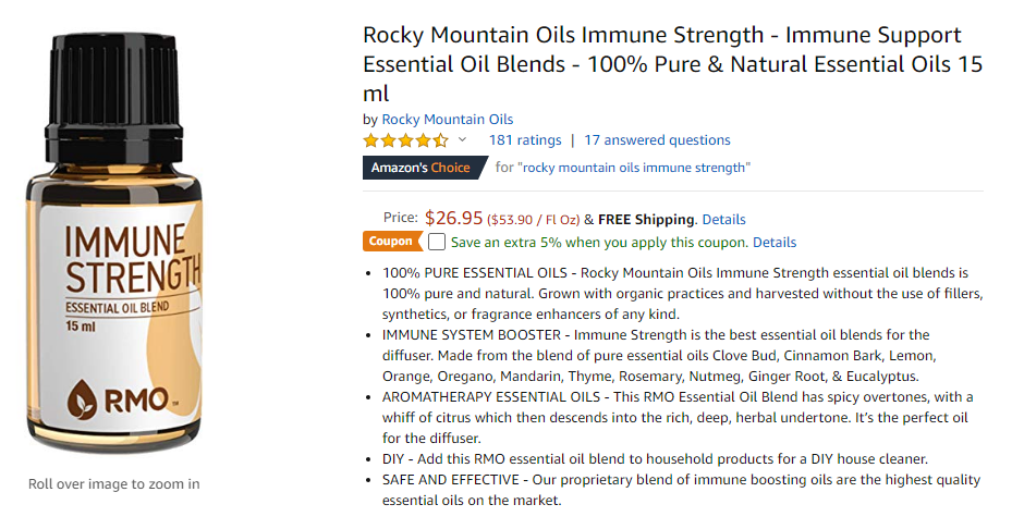 best immune booster supplements - rocky mountain oils immune strength