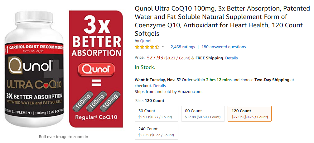 best supplements for men over 50 - coq10