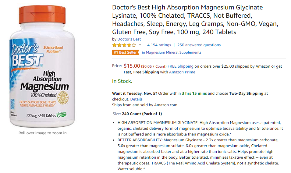best supplements for men over 50 - magnesium