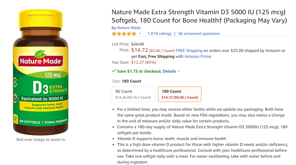 best supplements for men over 50 - vitamin d