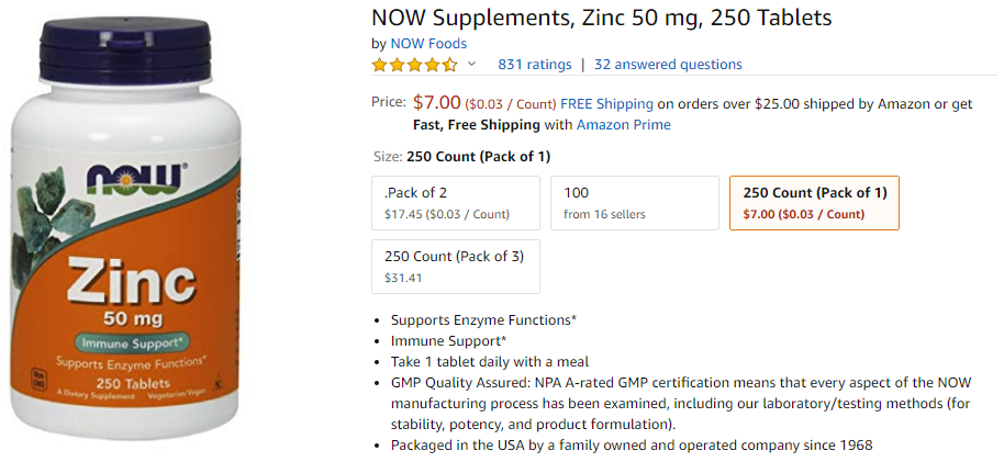 best zinc supplements - Now supplements 