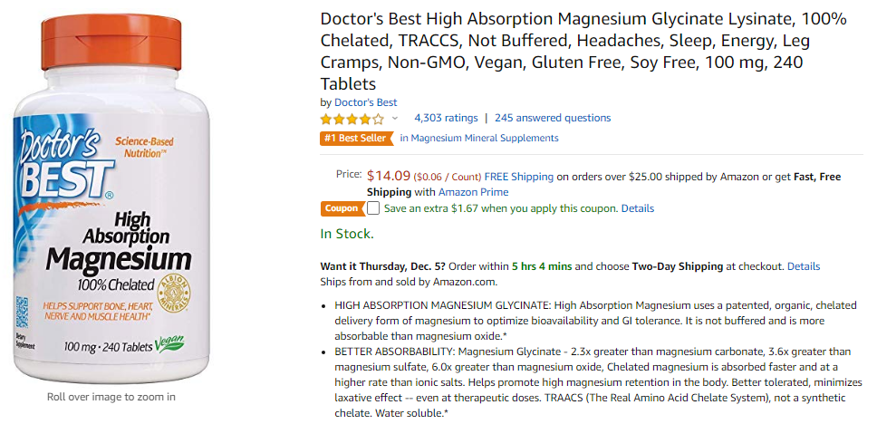 best supplements for women - magnesium