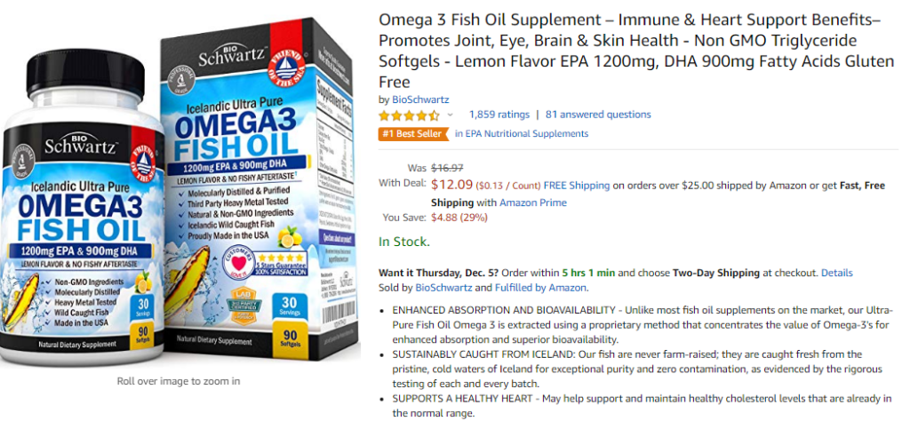 best supplements for women - omega-3
